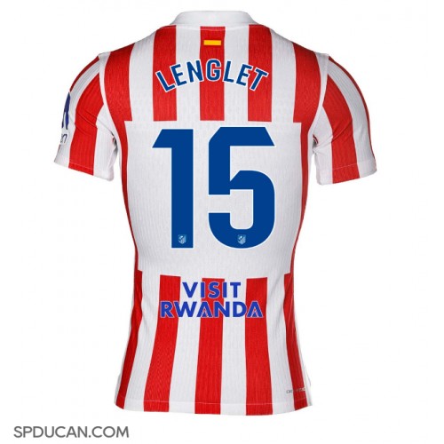 Muški Nogometni Dres Atletico Madrid Clement Lenglet #15 Domaci 2025-26 Kratak Rukav Muški Nogometni Dres Atletico Madrid Clement Lenglet #15 Domaci 2025-26 Kratak Rukav